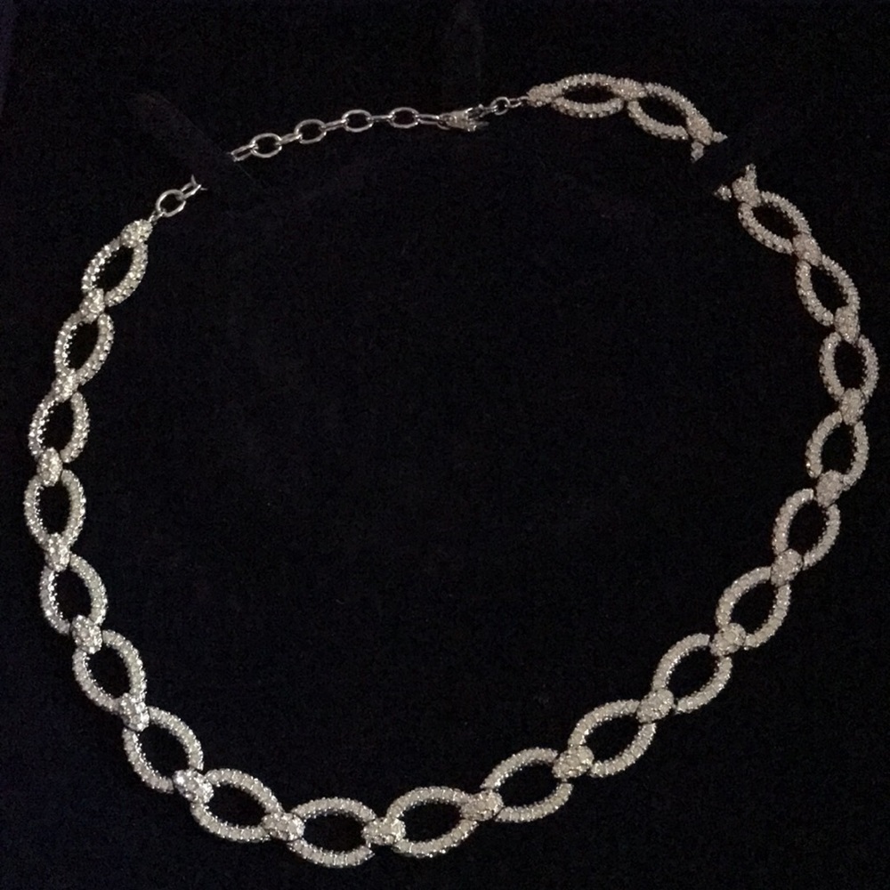 Gorgeous Authentic Signed Swarovski Infinity Necklace with earrings set.With box - Picture 11 of 11